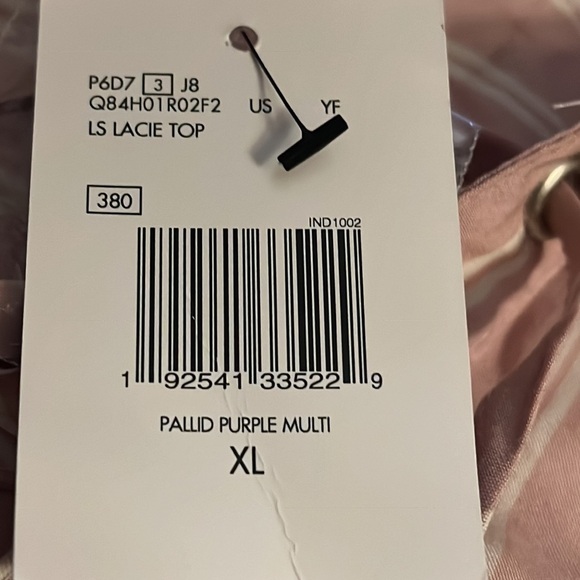 GUESS striped Lacie top ling sleeves pull over women’s Sz XL new - Picture 6 of 9